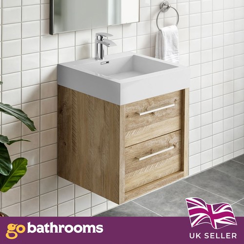 Bare oak 500 vanity unit - bare,