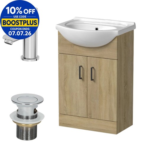 560mm oak bathroom - 560mm, unit
