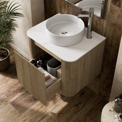 Foss wells 600mm fluted oak - foss,