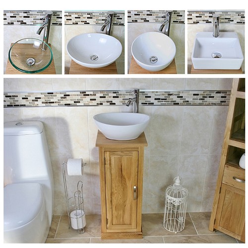 Solid oak bathroom cabinet - bathroom, |