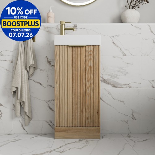 Fluted 400mm bathroom vanity - 400mm,