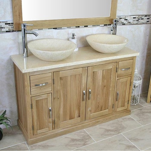Oak bathroom vanity cabinet - oak,