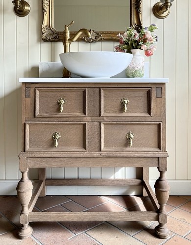 Heritage oak vanity sink unit - heritage,