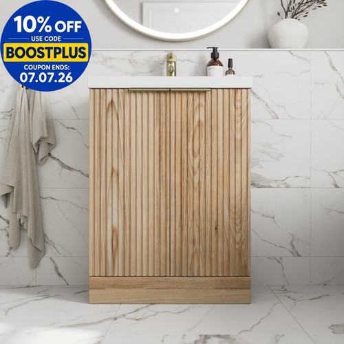 Fluted 600mm bathroom vanity - 600mm,